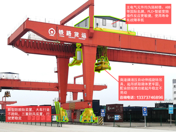 大風造成龍門吊傾翻